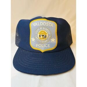 Vintage Valdosta Ga Police Dept Georgia Trucker Mesh Cap Hat Snapback